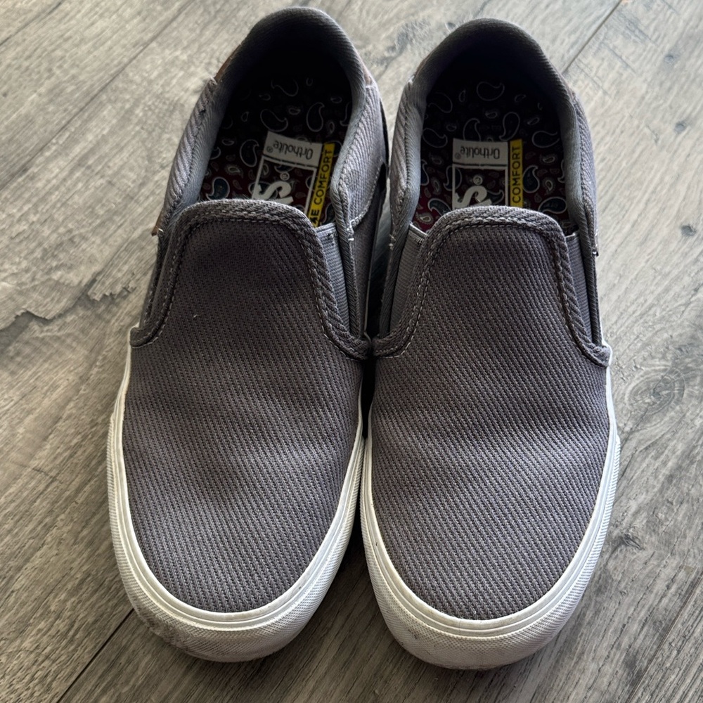 Vans Men's Charcoal Slip-On Sneakers